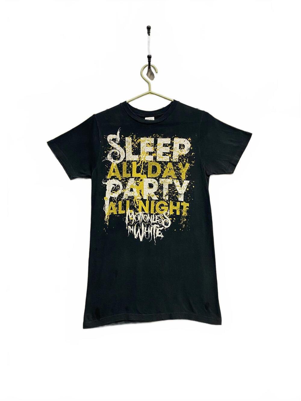 Motionless in White Black Graphic T-Shirt Sleep All Day Party All Night Sz Small
